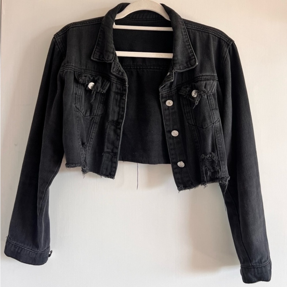 Woman’s SHEIN, Shirtent, Jean Jacket w/pockets Silver Tone